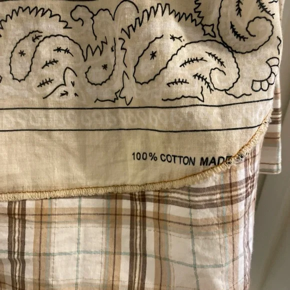 ARATTA SILENT JOURNEY LRG ROUGH RIDER PLAID EMBROIDERED FLORAL BACK TUNIC SHIRT - Picture 11 of 13